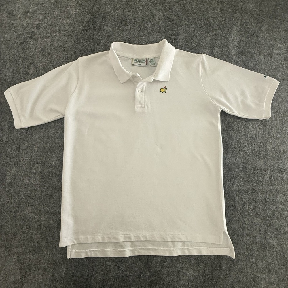 Masters Collection Polo Shirt Youth 14 16 White Augusta National Golf Cotton